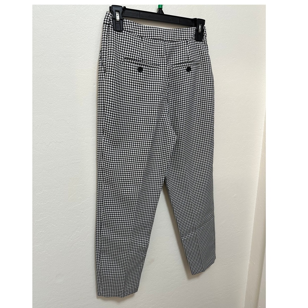 ASOS Houndstooth Pleated‎ Pants Trousers Career High Waist Size US 4 - Picture 7 of 9